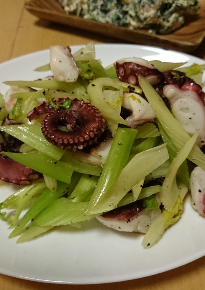 セロリとタコのスパイシー炒め-レシピのメイン写真