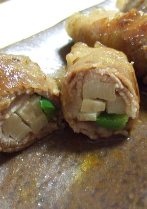 チンジャオロース風！筍とピーマンの肉巻き-レシピのメイン写真