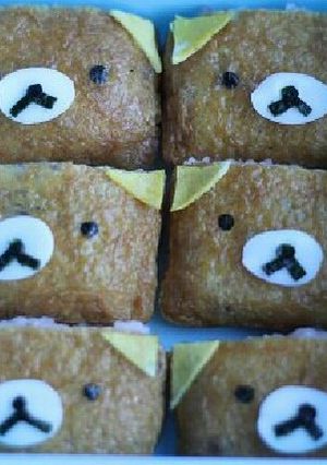 キャラ弁当 お赤飯おいなりさん-レシピのメイン写真