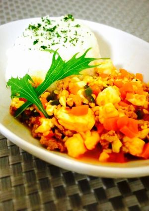 簡単☆トマトソースで洋風豆腐丼-レシピのメイン写真