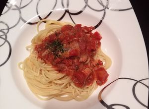 簡単旨い☆サンマ水煮缶のトマトパスタ-レシピのメイン写真