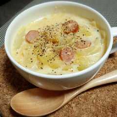 รูปของ 朝食やランチに♪レンジで味噌ミルクスープ