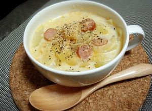 朝食やランチに♪レンジで味噌ミルクスープ-レシピのメイン写真