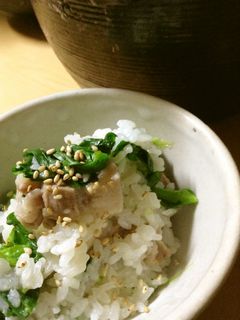 豚肉と菜花のたきこみごはん-レシピのメイン写真