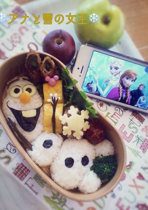 おら、オラフ弁当☃アナと雪の女王❄︎キャラ弁-レシピのメイン写真