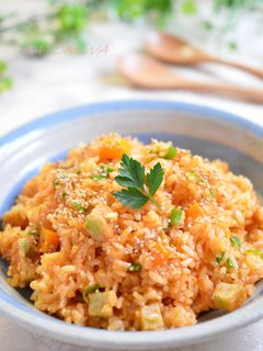 トマト味の炊き込みピラフ☆和風仕立て✿-レシピのメイン写真