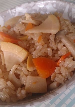3合分　炊き込みご飯の調味料（筍ご飯）-レシピのメイン写真