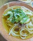 天ぷらうどん(乾麺を使って讃岐うどん風)