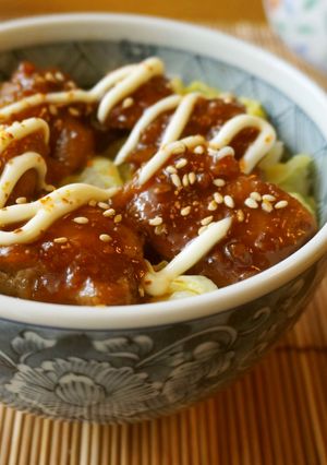 ランチに☆鶏もも肉のコチュマヨ丼-レシピのメイン写真