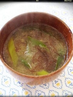 もずくとねぎのお味噌汁-レシピのメイン写真