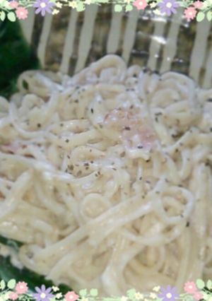 なんちゃってカルボナーラ風うどん-レシピのメイン写真