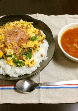 【簡単】納豆ご飯！【男の1人暮らし料理】-レシピのメイン写真