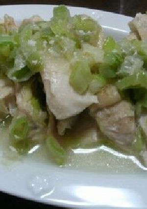 ネギたっぷり！鶏胸肉の中華風レンジ蒸し-レシピのメイン写真