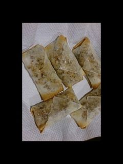 ヘルシー!長芋とそぼろの焼き春巻-レシピのメイン写真