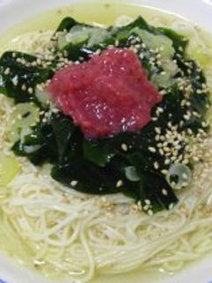 わかめスープのそうめん-レシピのメイン写真