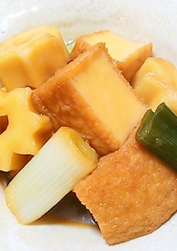 絹あげ(厚あげ)とちくわぶの甘辛煮-レシピのメイン写真