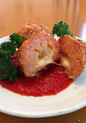 簡単！残りご飯で揚げないライスコロッケ-レシピのメイン写真