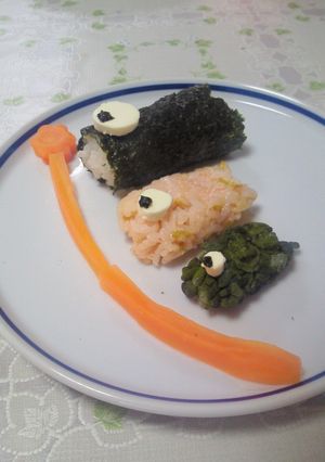 簡単！３色ご飯でこいのぼり-レシピのメイン写真