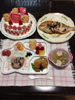 百日祝いプレート-レシピのメイン写真