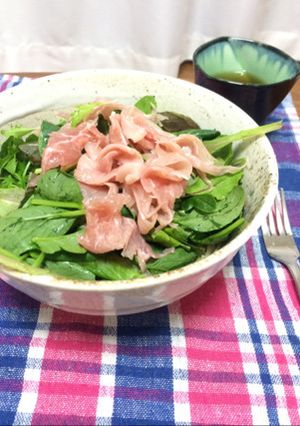 カルディ!ベビーリーフと生ハムのパスタ-レシピのメイン写真