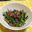 ほたるいかと豆苗のアヒージョ風☆