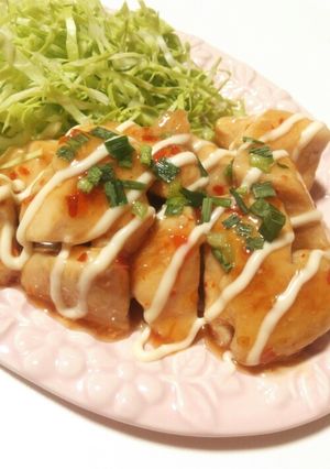 ｺﾛｺﾛ鶏のスイートチリマヨ-レシピのメイン写真