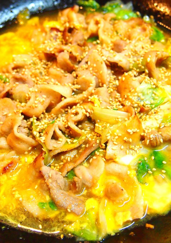 包丁いらず！レタスと豚肉のすき焼き風-レシピのメイン写真