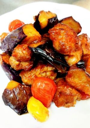 簡単☆なすと豚こまのケチャカレー炒め♪-レシピのメイン写真