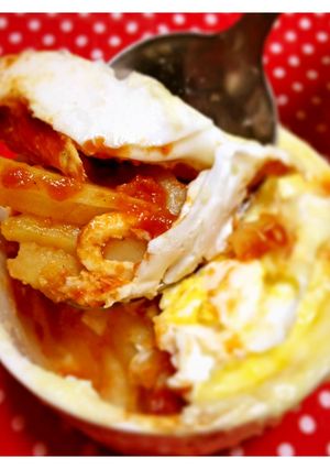 簡単朝食★トマトソースでココット♪-レシピのメイン写真