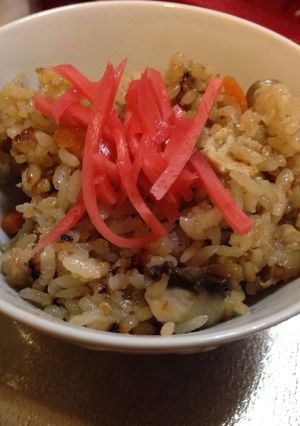 鶏ひき肉ときのこの炊き込みご飯♬-レシピのメイン写真