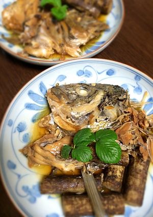 簡単☆圧力鍋で鯛のアラ煮付け-レシピのメイン写真