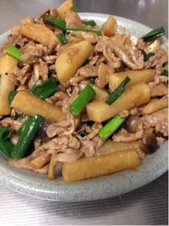 長芋と豚バラの味噌炒め-レシピのメイン写真