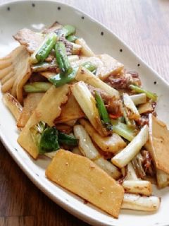 *筍と豚肉とねぎのバターポン酢炒め*-レシピのメイン写真
