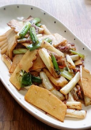 *筍と豚肉とねぎのバターポン酢炒め*-レシピのメイン写真