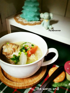 鶏肉ほろほろ~な 参鶏湯風簡単スープ-レシピのメイン写真
