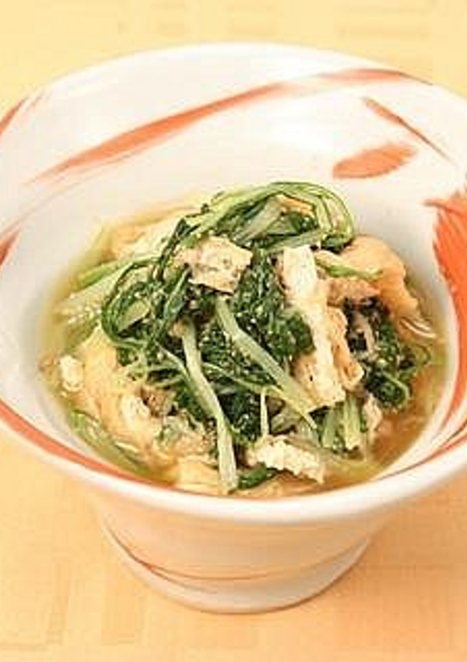 水菜と揚げの煮浸し-レシピのメイン写真