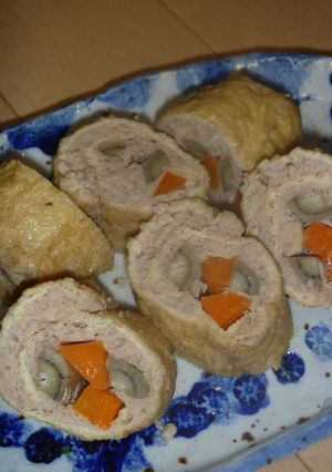 お弁当にどう？　油揚げで巻き巻き煮-レシピのメイン写真