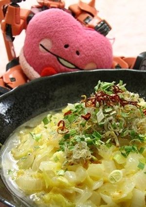 新玉ねぎと春キャベツの溶けるチーズとじ-レシピのメイン写真