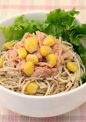 赤しそ風味のスパゲッティーサラダ ツナ-レシピのメイン写真