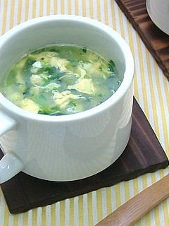 簡単!菜めしのたまごスープ-レシピのメイン写真