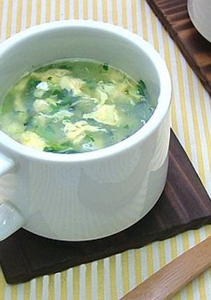 簡単!菜めしのたまごスープ-レシピのメイン写真