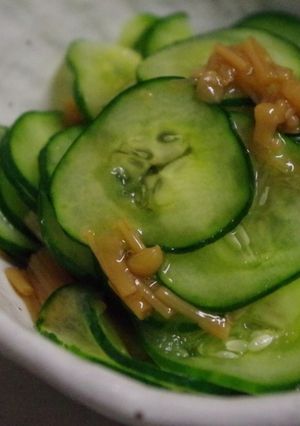胡瓜の消費に！なめたけ和え(水菜も可)-レシピのメイン写真