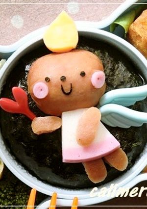 キャラ弁☆ウインナーで天使-レシピのメイン写真