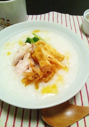 鶏とお揚げの中華粥-レシピのメイン写真