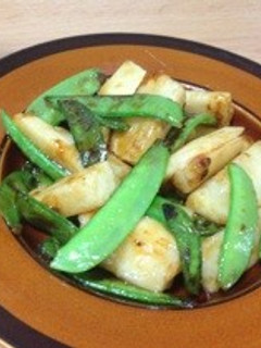 山芋と絹さやの甘醤油炒め-レシピのメイン写真