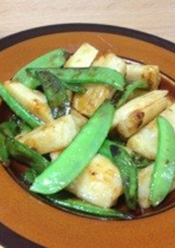 山芋と絹さやの甘醤油炒め-レシピのメイン写真