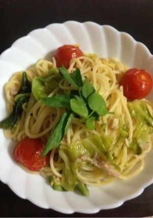春キャベツとツナのコンソメパスタ♪-レシピのメイン写真