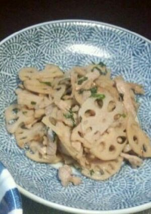 豚こまとレンコンと大葉の炒め物-レシピのメイン写真
