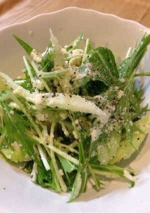 水菜とセロリのさっぱりサラダ-レシピのメイン写真