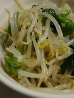 すぐできるもやしと法蓮草簡単ナムル醤油味-レシピのメイン写真